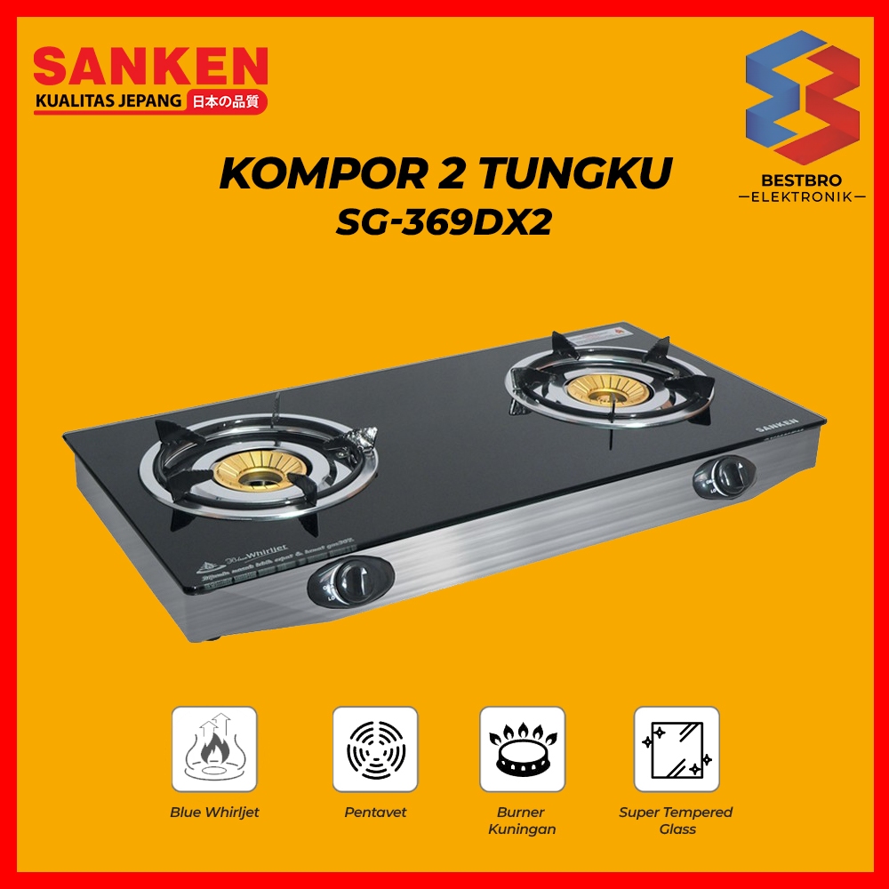Sanken SG-369 DX2 Kompor Gas 2 Tungku