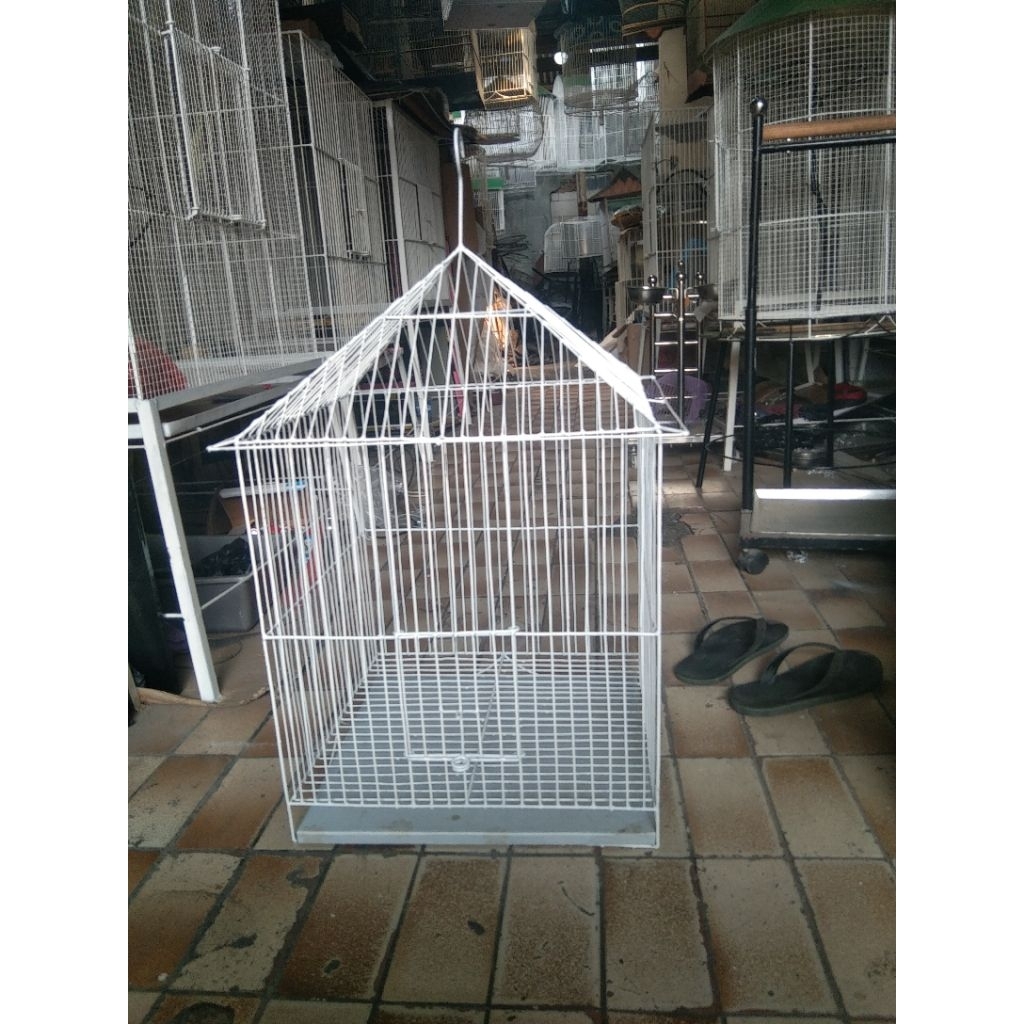kandang burung model gantung besi kokoh