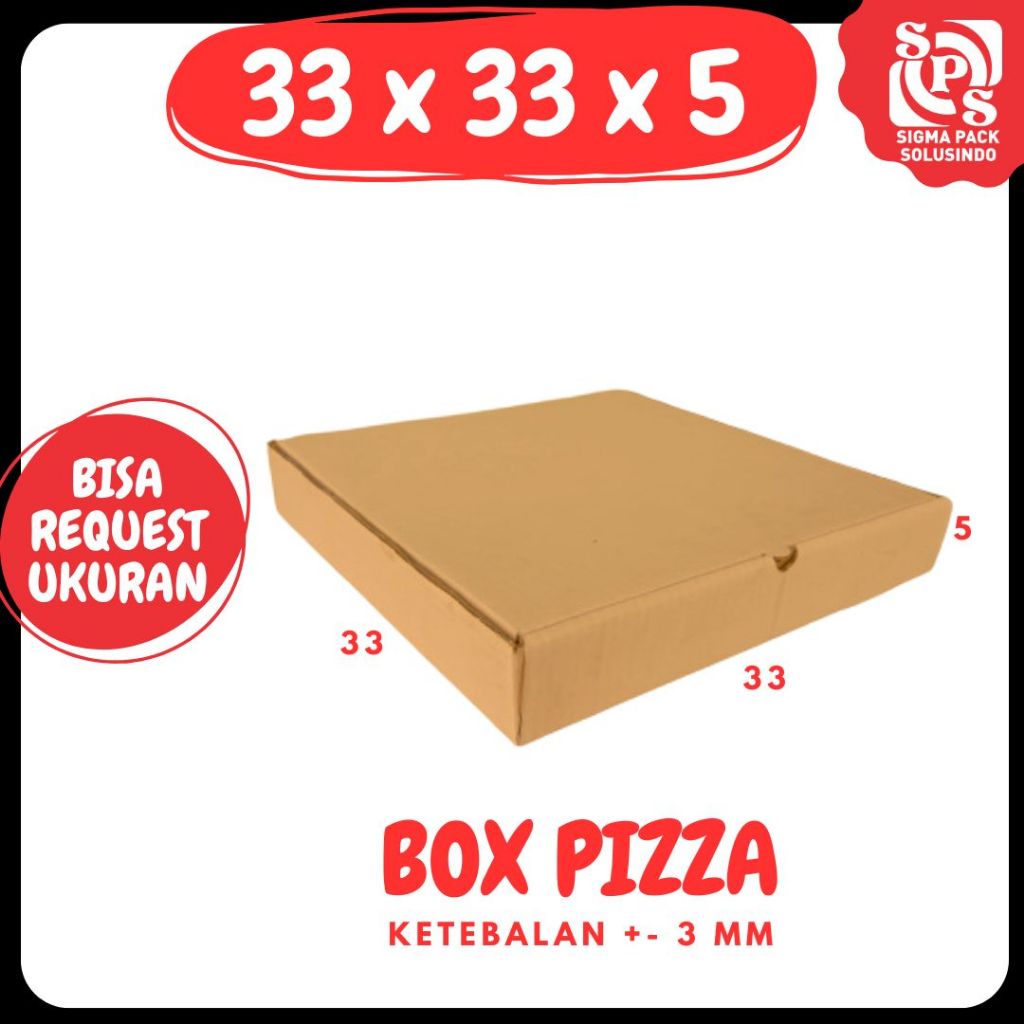 

kardus 33x33x5 LD / Kardus Packing /box 33x33x5 kotak /box pizza / kardus pizza 32x32x5 zigma shop
