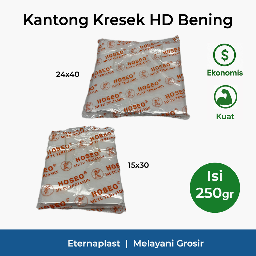 Kantong Kresek Bening 15x30/24x40 | Kantong Plastik HD | Kantong Plastik Asoy