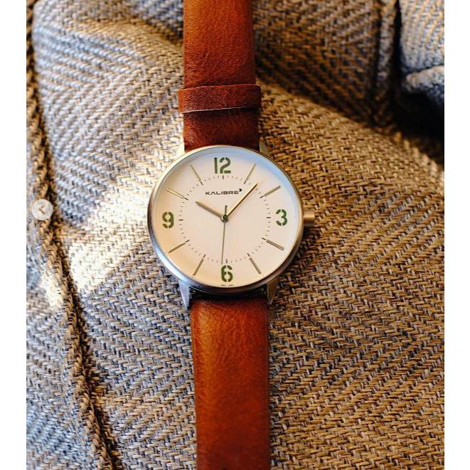 Jam Tangan Analog Kalibre Watch Pulse 996336220 Brown Fashion Pria Wanita Original