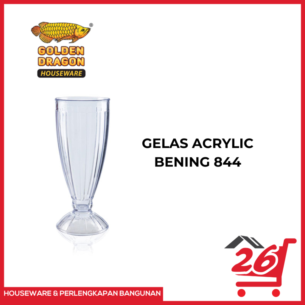 GOLDEN DRAGON 844 Gelas Jus Tinggi Mika Bening - Gelas Piala - Gelas Tinggi Bening / Gelas Jus
