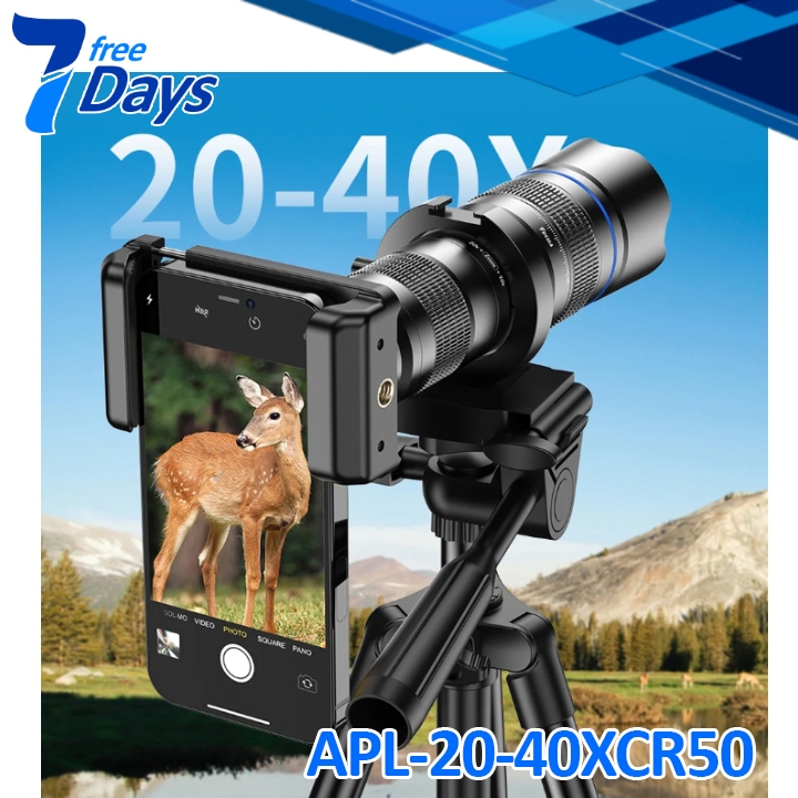 APEXEL Lensa Tele Smartphone Monocular Telephoto 20-40X with Tripod - APL-20-40XCR50