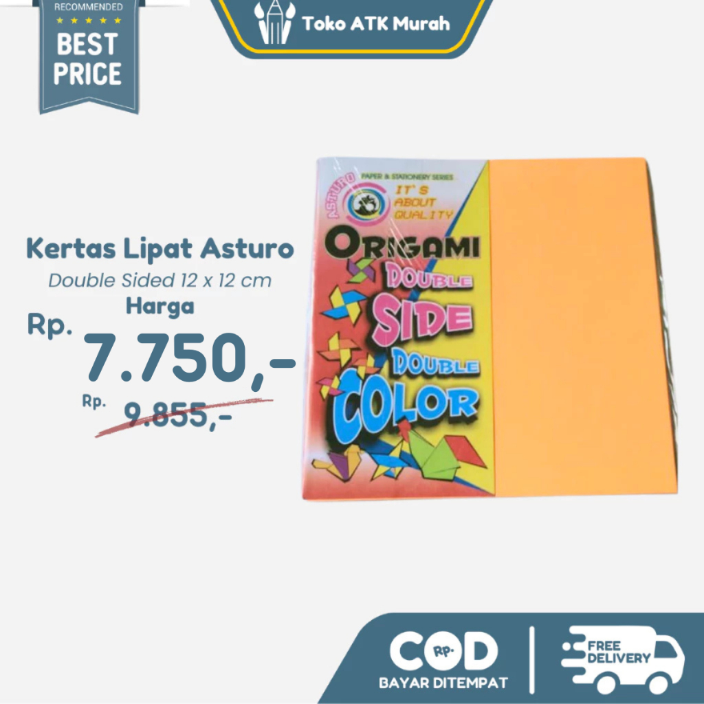 

Kertas Lipat 2 Sisi Asturo 12x12 - Origami Double Side ( Isi 25 Lembar )