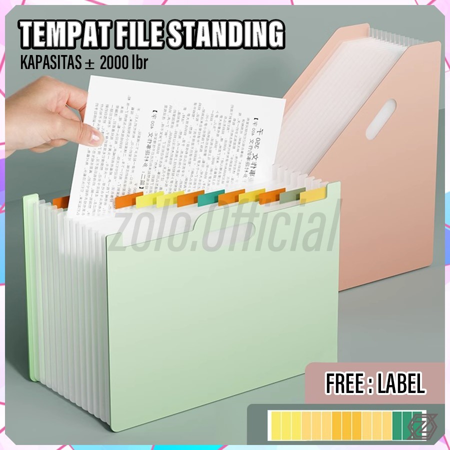 

[zolo] Tempat File Standing A4 13 Sekat / Ordner Penyusun Dokumen 2000 Lembar