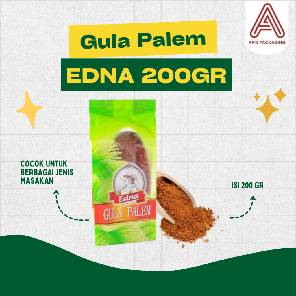 

Gula Palem Pasir Edna Kemasan 200gr
