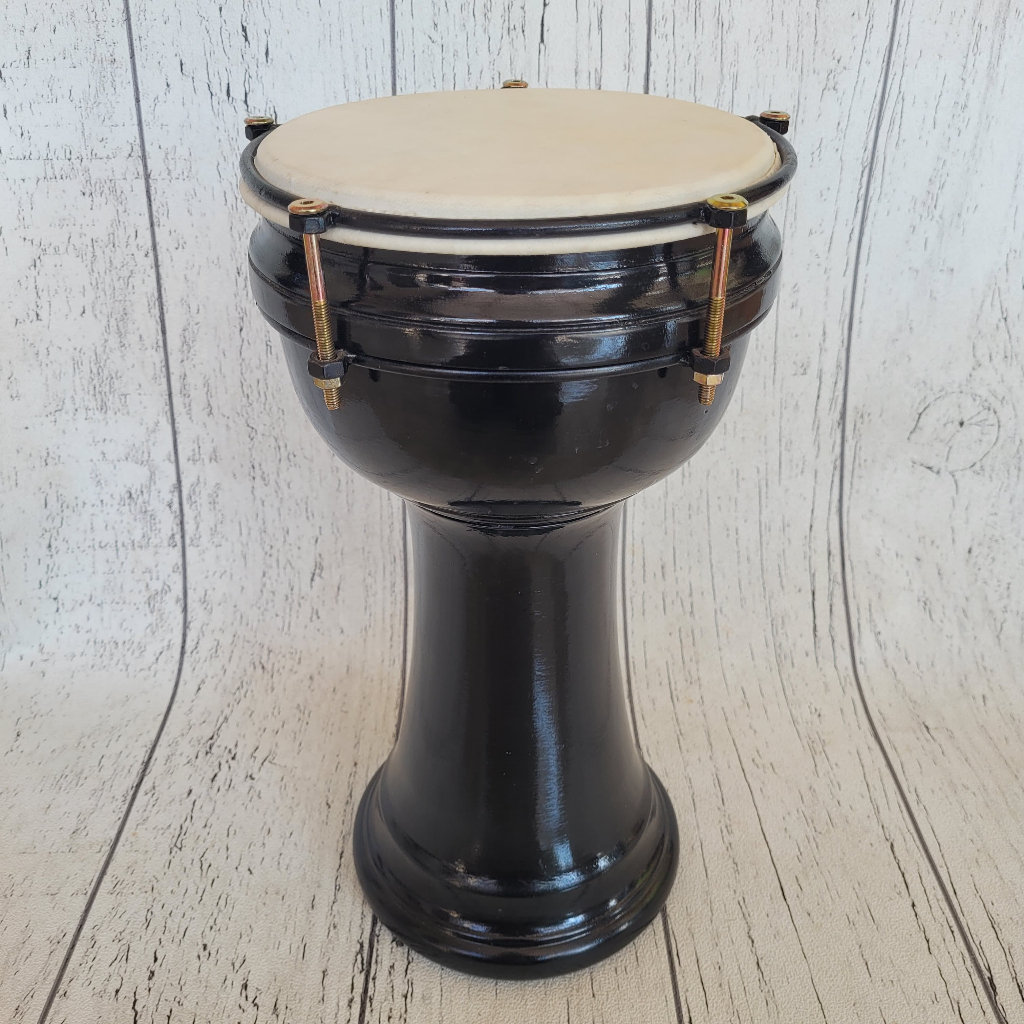 Bas Dumbuk Kulit 8 Inch Tinggi 40 cm Bass Marawis Bas Calti Bas Hadroh Banjari Baut Bisa Disetel