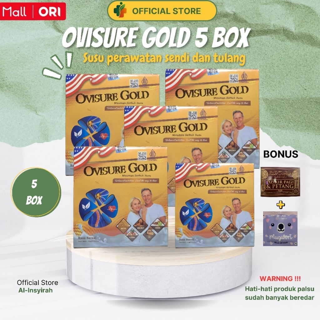 

OVISURE GOLD Paket 5 Minuman Susu Sendi Isi 12 Sachet