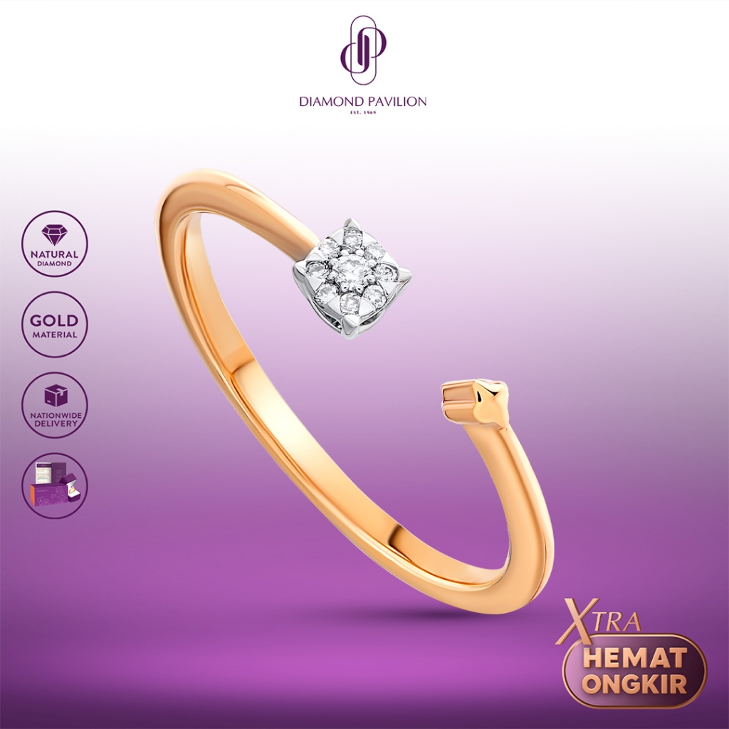 Diamond Pavilion Cincin Emas Batu Berlian Darla Ring