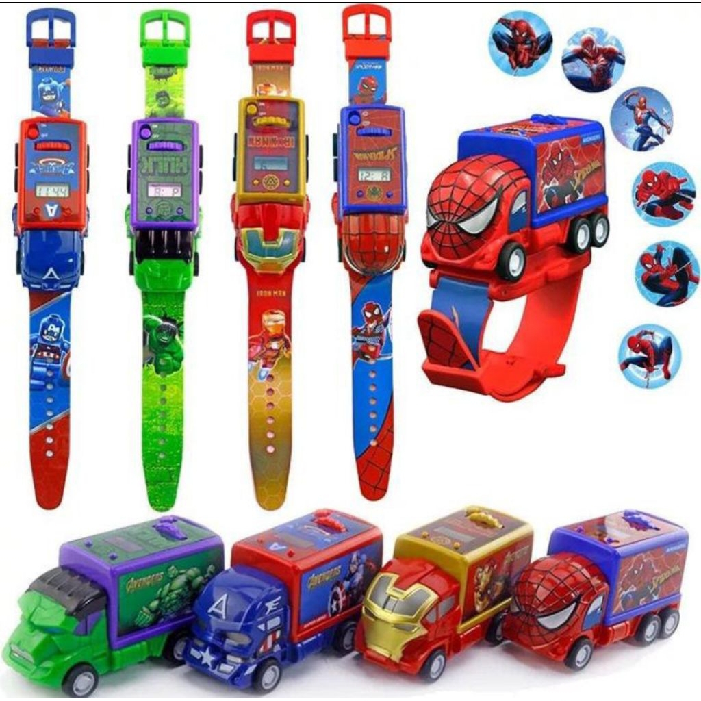 Jam Tangan Anak Laki - Laki Jam Tangan Anak Proyektor Mobil Mobilan Jam Tangan Anak Lampu LED Viral