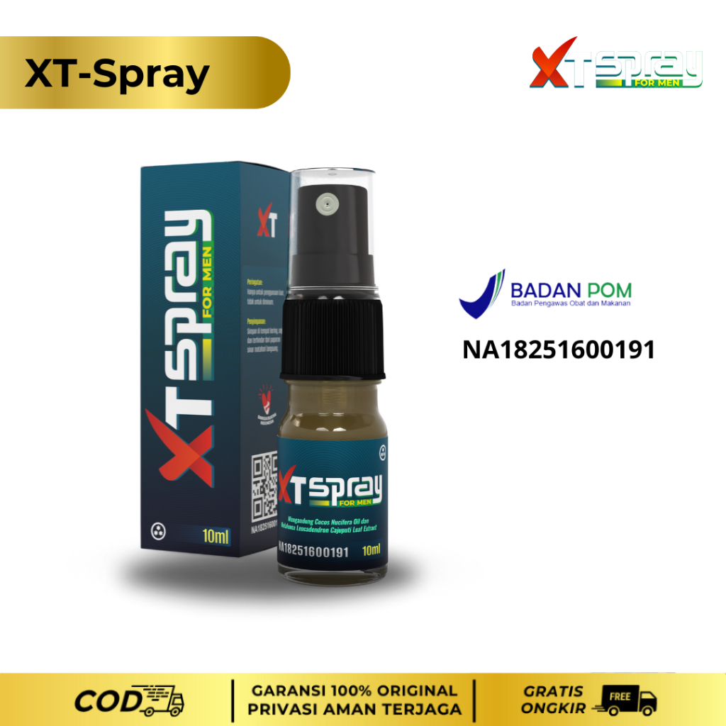 XT Spray Obat kuat pria tahan lama Tidak Kebas Tidak Panas atasi ejakulasi dini Dengan Aroma TERAPI 