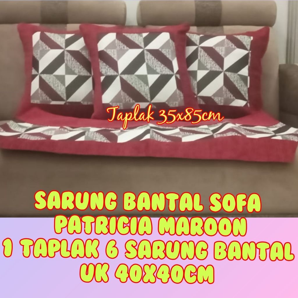 SARUNG BANTAL SOFA PATRICIA 6 SARUNG BANTAL, 1TAPLAK UK 40X40CM