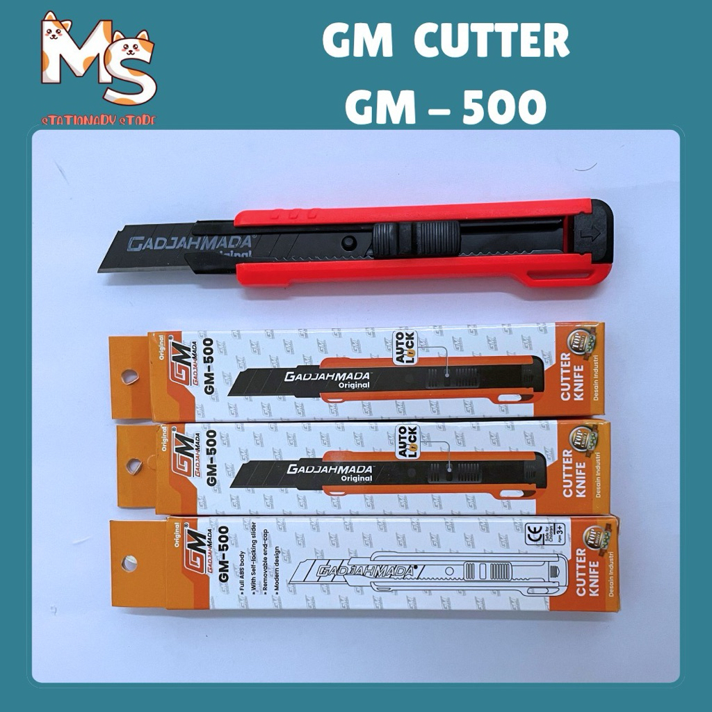 

Cutter Knife Besar GM Seri GM-500 Auto Lock