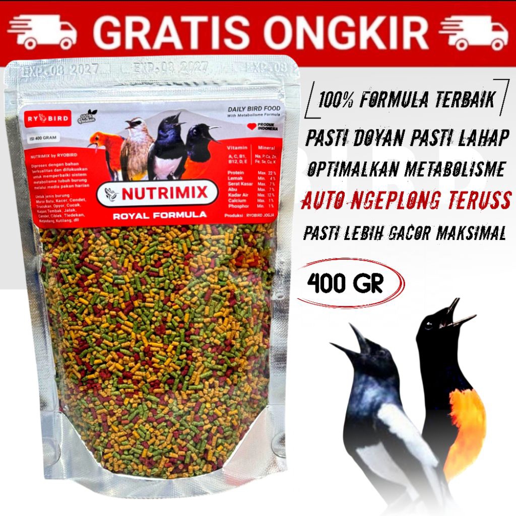 NUTRIMIX ROYAL FORMULA Pakan Burung Murai Kacer Cendet Trucuk Jalak