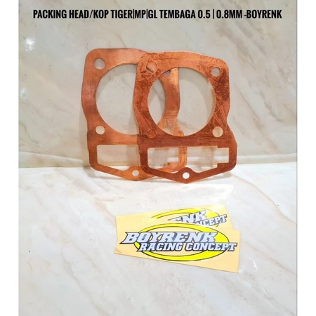 PAKING PACKING GANJEL HEAD KOP BLOK GL MP TIGER 0.5mm 0.8mm TEMBAGA - BOYRENK RACING