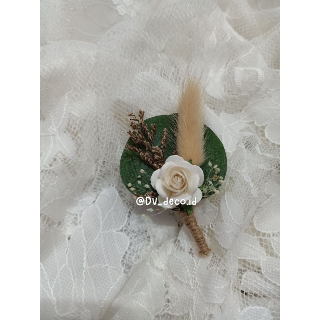 Bahama Wedding Corsage Rustic Pin Jas Bunga