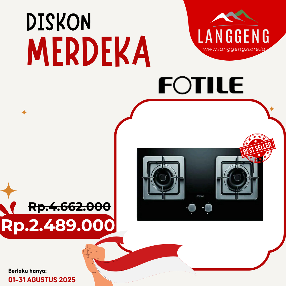 FOTILE Kompor Gas Tanam 2 Tungku GHG73202 / Kompor Tanam Gas GHG 73202