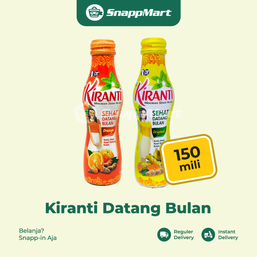 

Kiranti Sehat Datang Bulan Original Orange (150 ml) - INSTANT / SAMEDAY / REGULER - Minuman