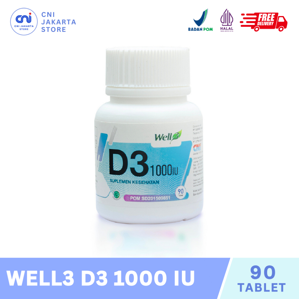 Well3 D3 1000 IU (90 Tablet) - CNI Vitamin D3 1000 IU