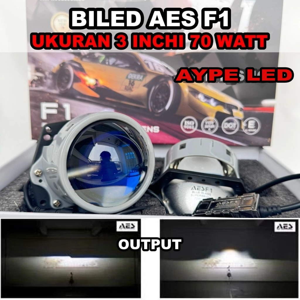 Biled Projector AES F1 70 W AES 3 inch Bluelens Bluefirm Dual Chip Led Bi-led AES F1 70 Watt