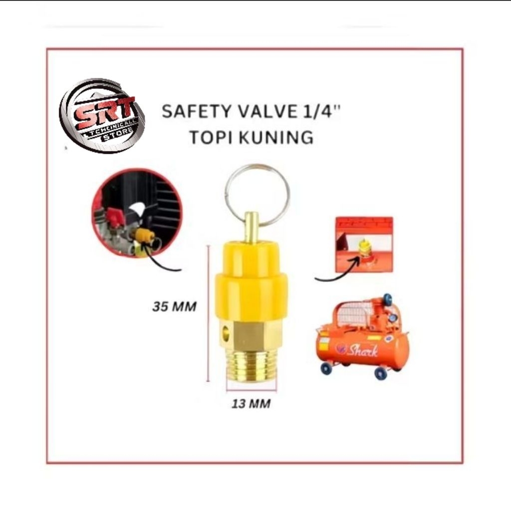 Safety Valve Kompresor Drat 1/4 "