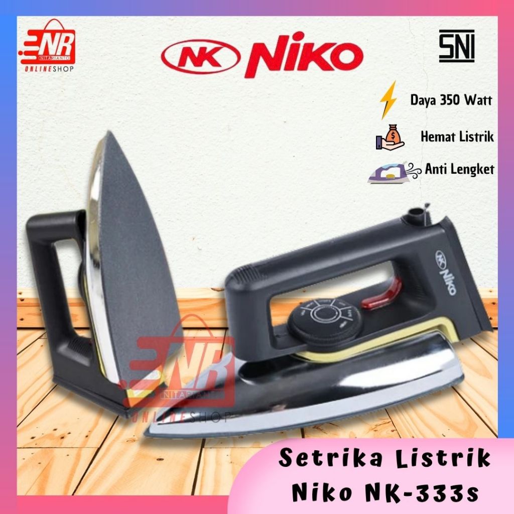 Setrika Listrik Niko NK 333S / NK 333S / Setrika Niko Iron NK 333s / Alat Setrika Baju / Setrika Ant