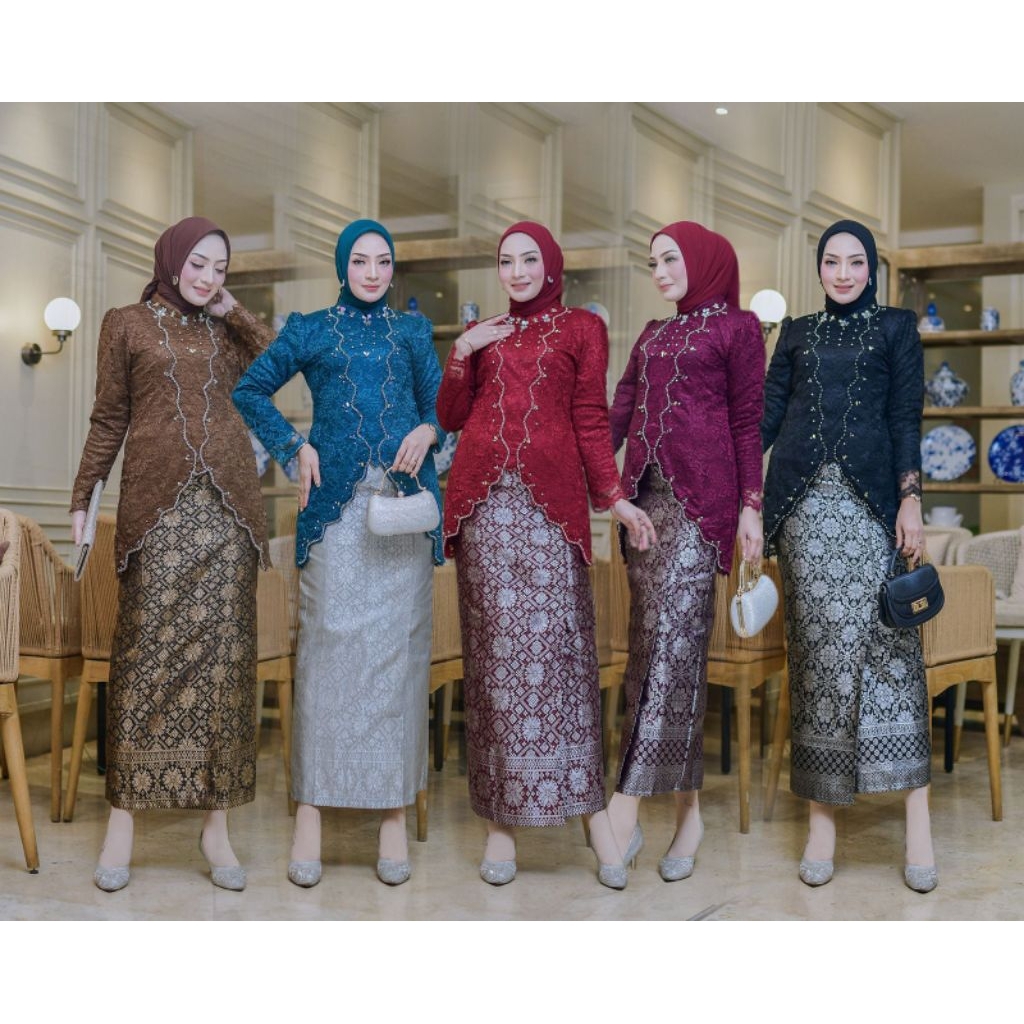 Kebaya setelan aqila - anak amak olshop - kebaya modern - kebaya pesta - kebaya wisuda