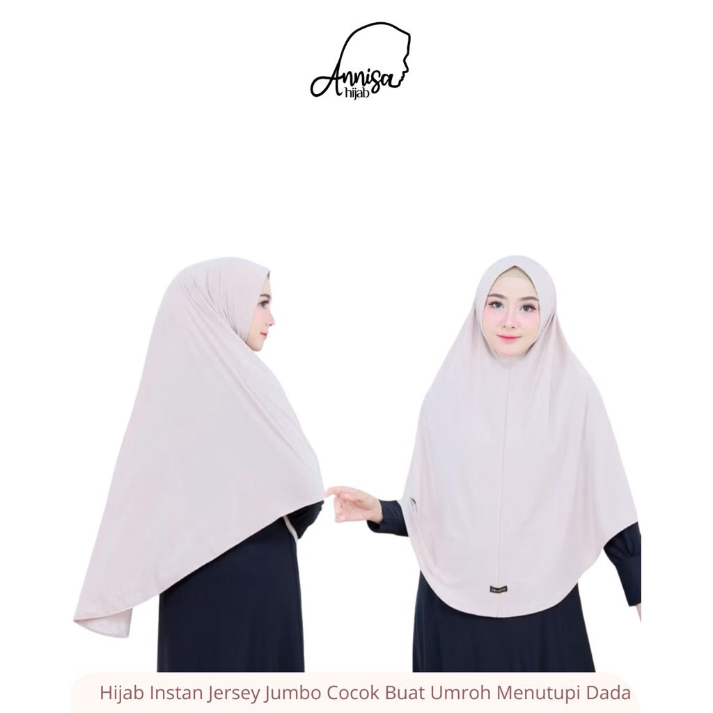 Hijab Daily Oval Syakila XL Polos Uun Tanpa Tali