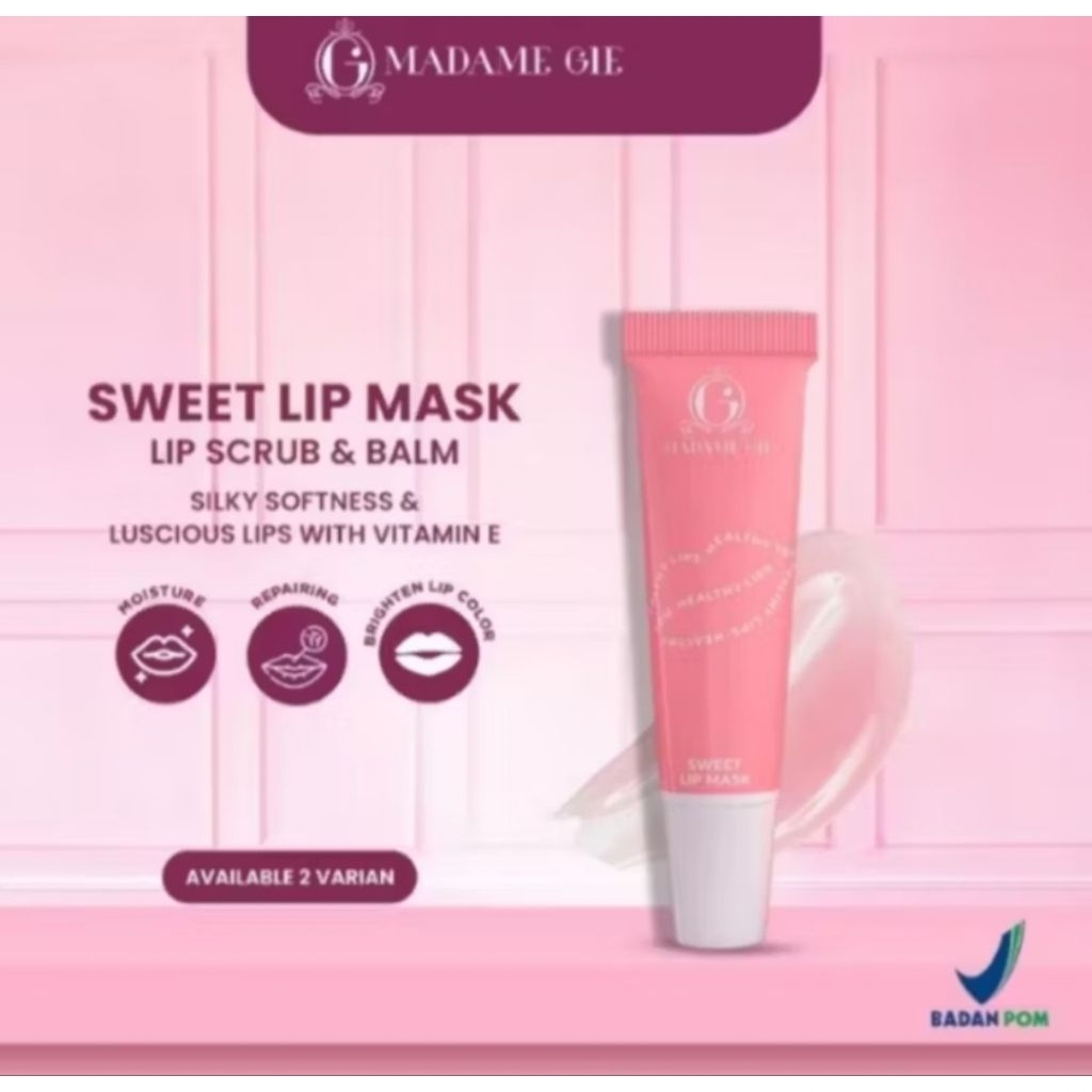 MADAME GIE Sweet Lip Mask | Lip Scrub Vitamin E