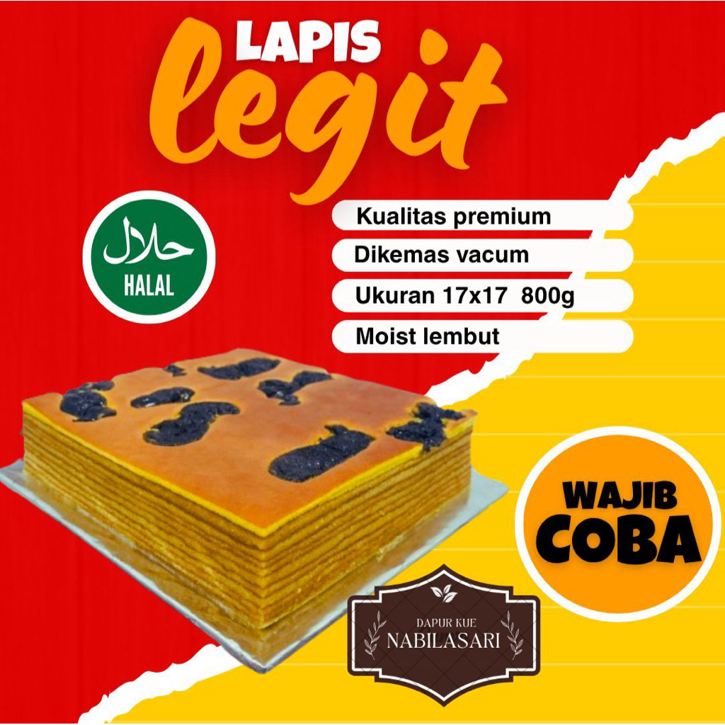 

lapis legit spesial topping prunes dapur kue nabila sari