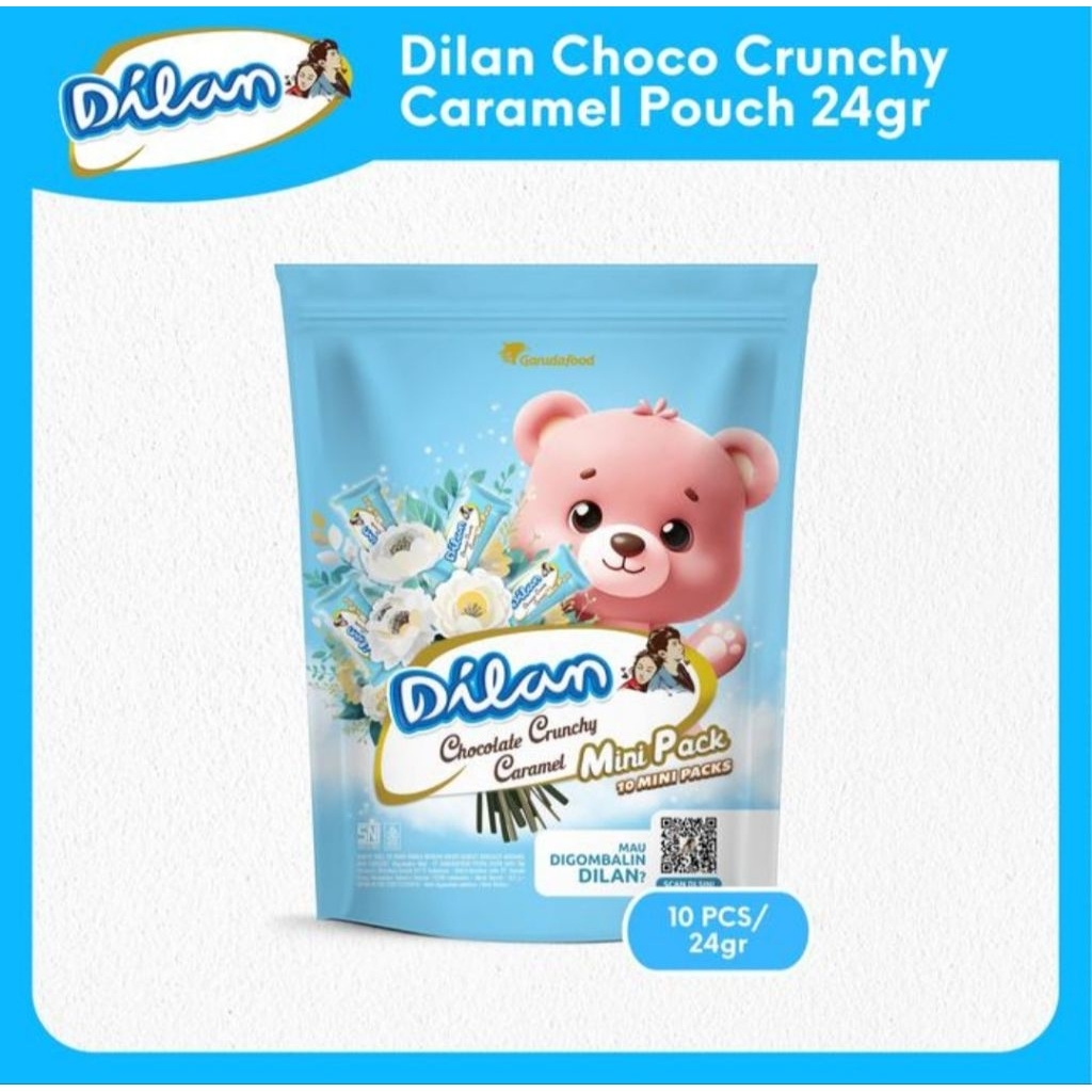 

Dilan Chocolate Crunchy Caramel Pouch (Isi 10 Pcs)