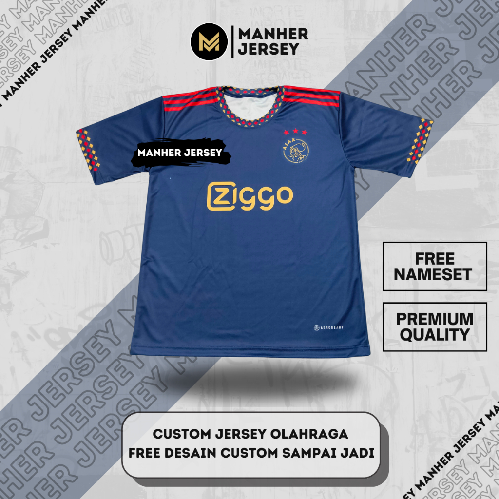 JERSEY AJAX 2022 2023 AWAY FULL PRINTING