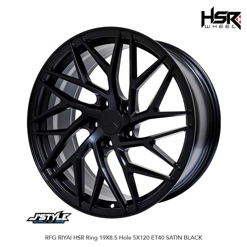 VELG RACING MOBIL BYD SEAL, BMW, COUNTRYMAN, DLL HSR RFG RIYAI R19X85 H5X120 ET40 SATIN BLACK
