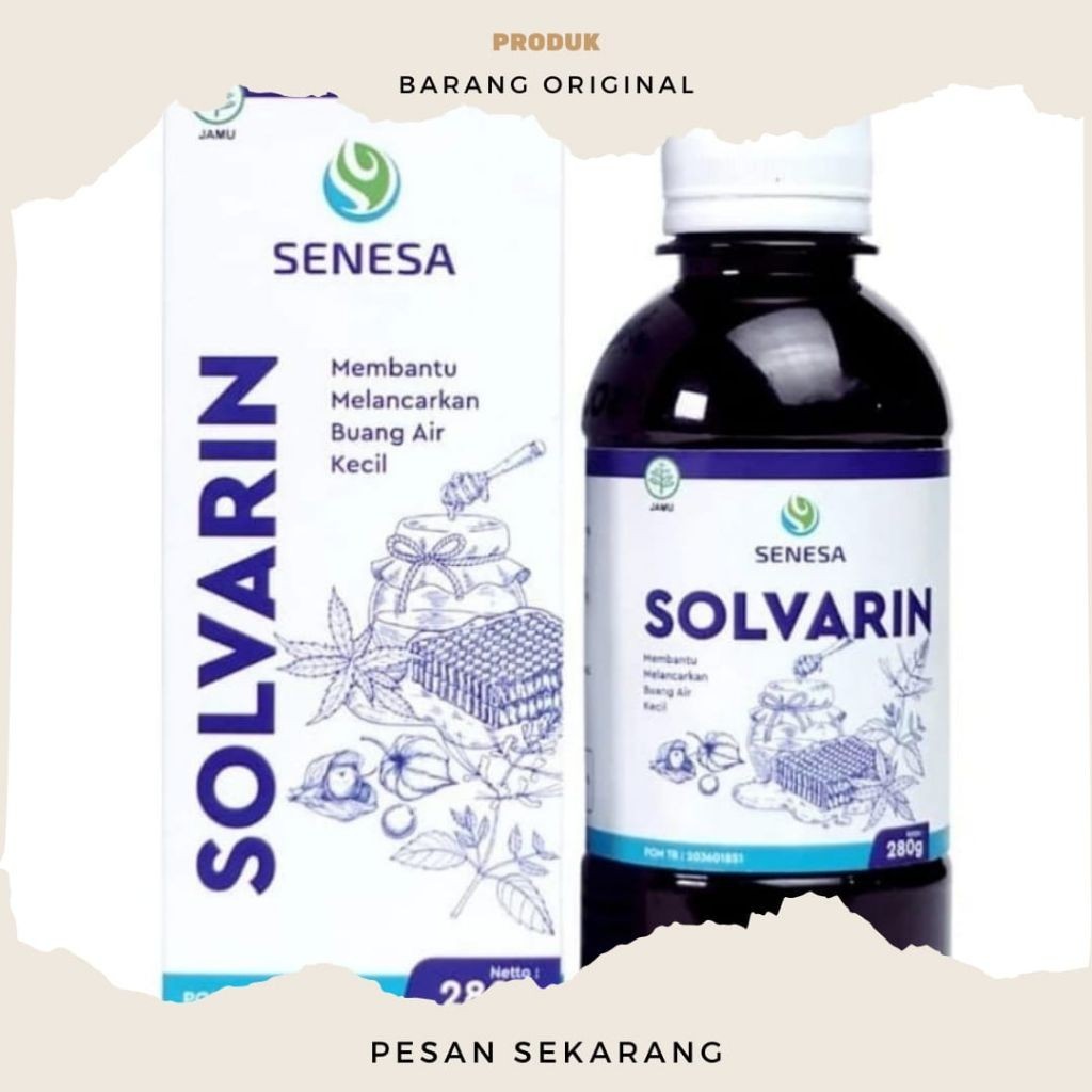 Solvarin Original Madu Obat Sering Kencing Infeksi Saluran Perkemihan Batu Ginjal Prostat