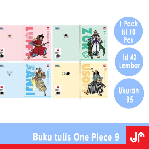 

DELI BUKU TULIS SEKOLAH B5 42-LEMBAR 1PAK MOTIF ONE PIECE 9 / BUKU TULIS DELI 1 PAK BUKU TULIS BOXY ANAK MOTIF