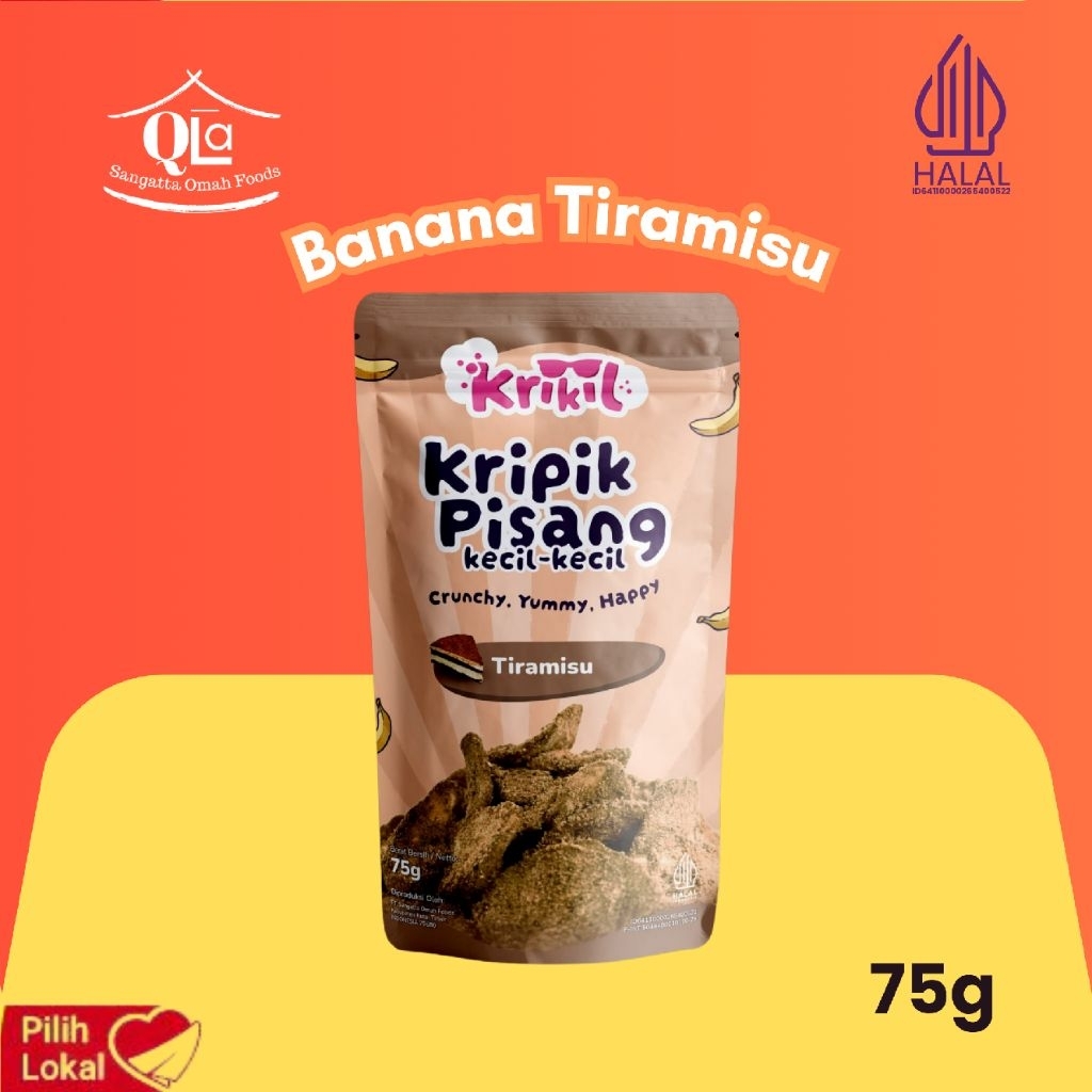 

Krikil Banana Tiramissu/ Keripik Pisang Tiramissu/Keripik Pisang Kopi