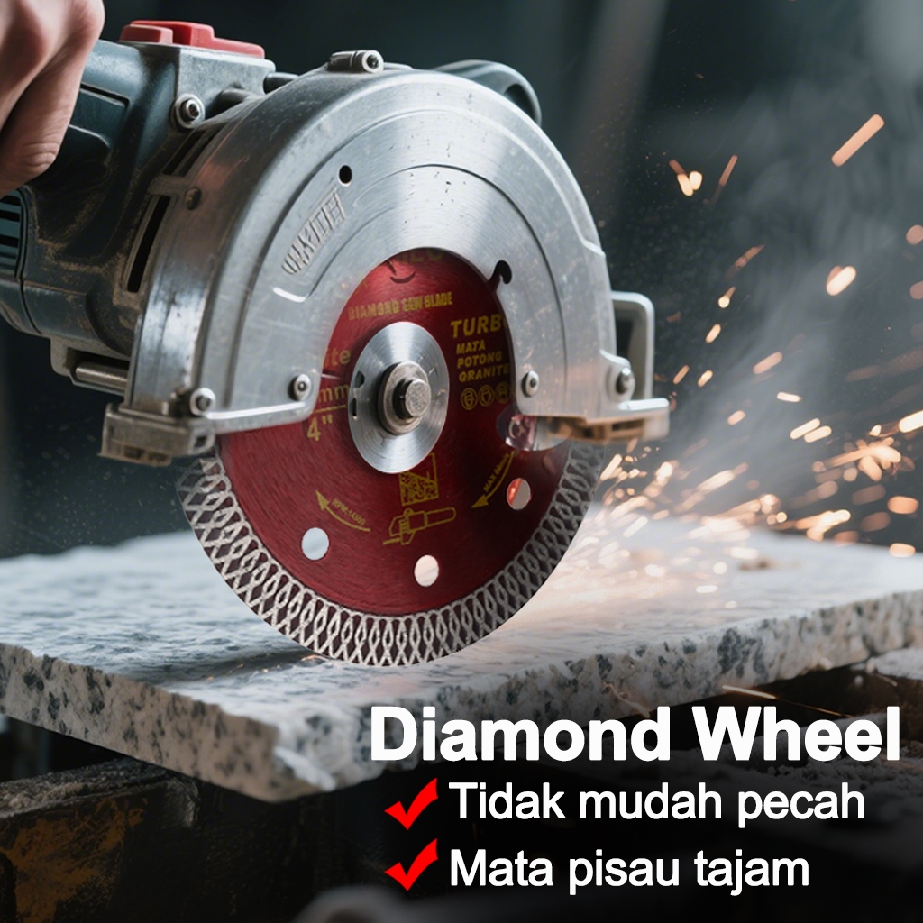 Diamond Wheel Turbo Kering Mata Pisau Potong Gerinda Keramik Granit