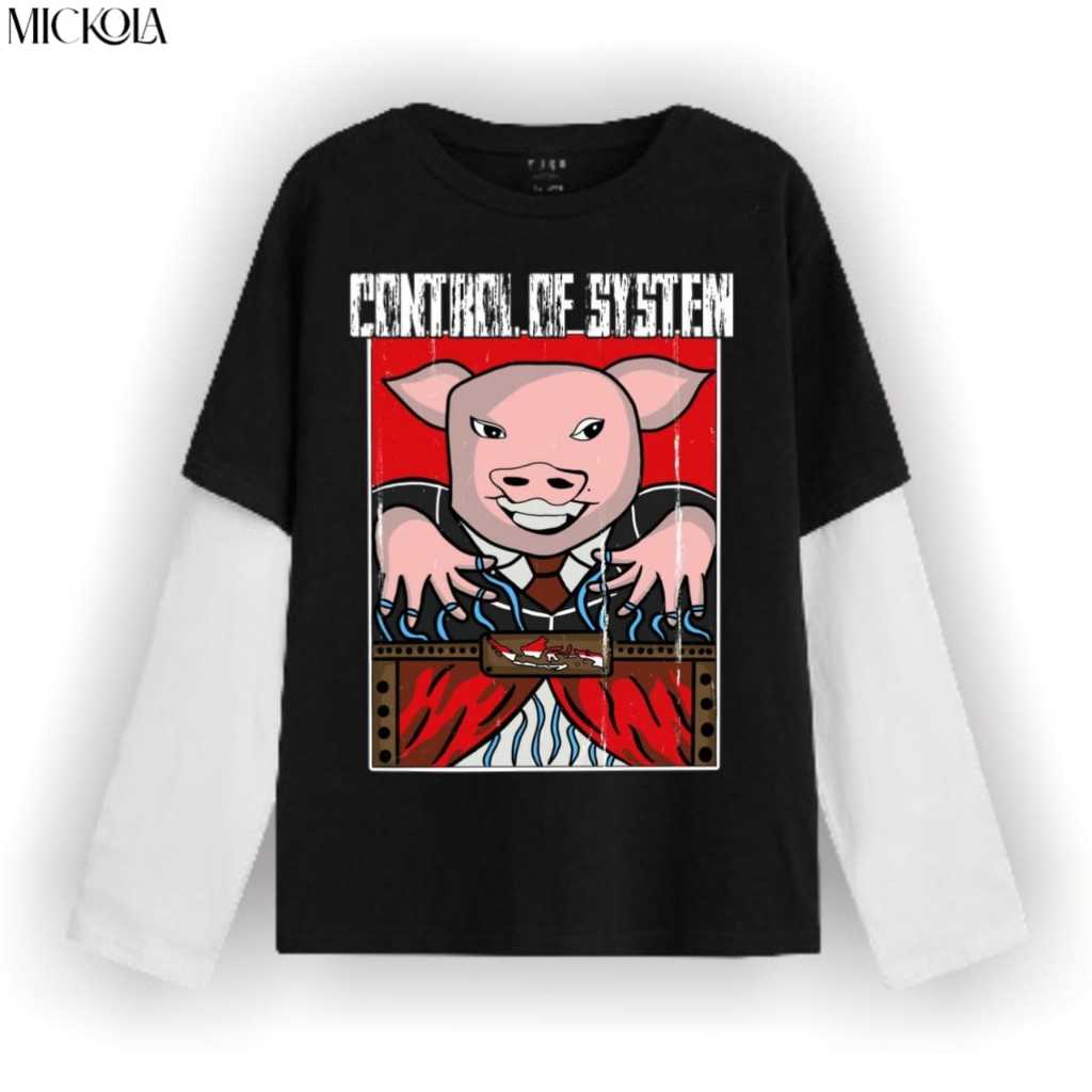 Mickola Control Of System T-shirt / Long Sleeve Double Layer