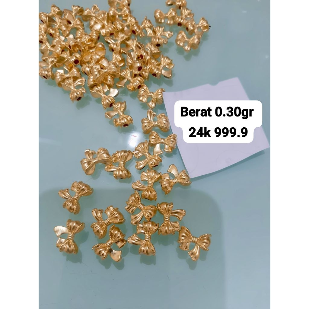 Liontin Emas Asli Pita 24K Hongkong 999%