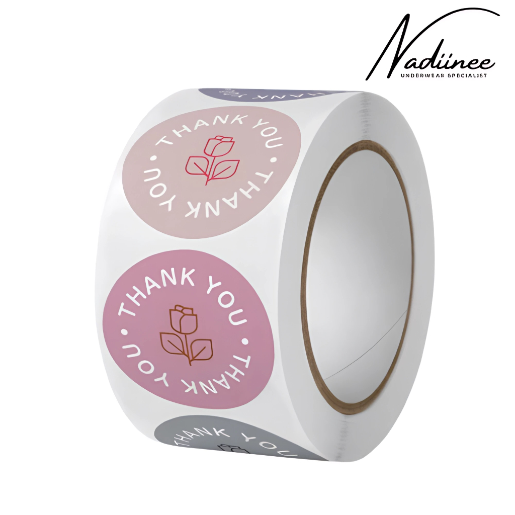 

Stiker Thank You Isi 500 pcs Sticker Terima Kasih Label Bulat Makanan Minuman Bahan Berkualitas