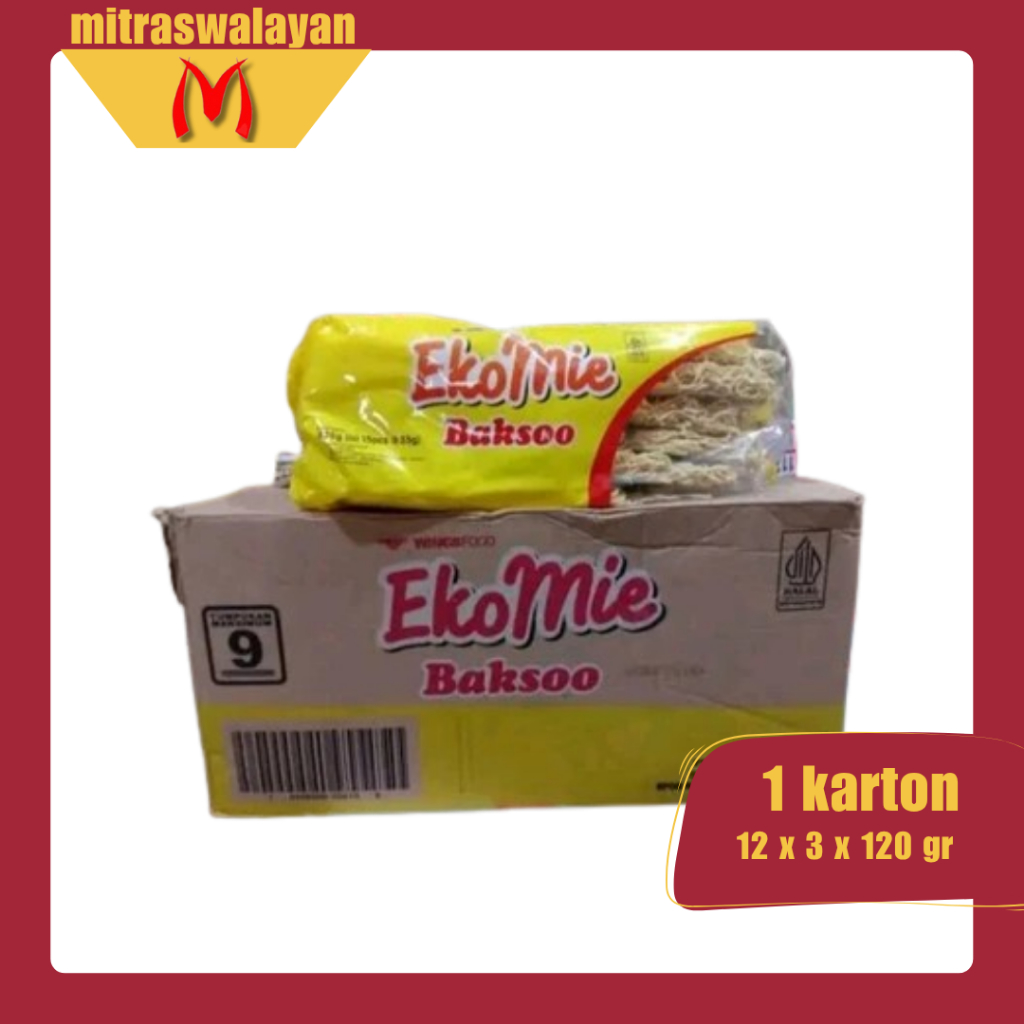 

EKOMIE Baksoo Kemasan 15 Keping 825 gr | KEMASAN KARTON