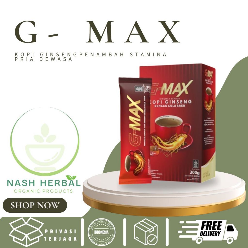 

G-Max Kopi Ginseng Penambah Stamina Pria Dewasa Kopi - Sachet