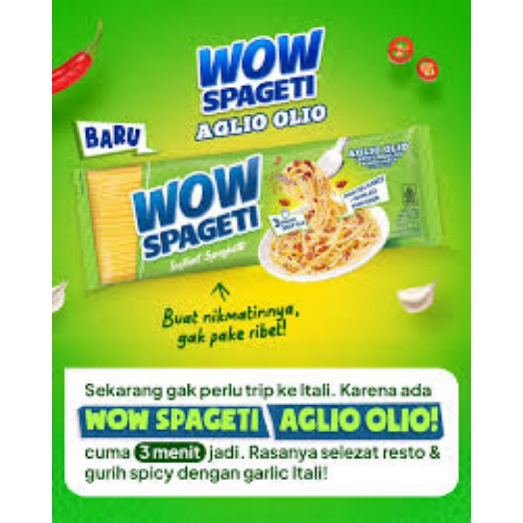 

Wow Spageti AGLIO 1 renteng
