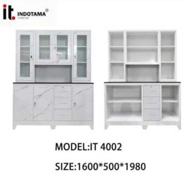 Lemari Sayur/Rak piring Minimalis Plat Besi Model IT 4002