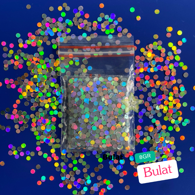 

Glitter Shaped Holo Bulat Circle 8gr Dots Round DIY Shape Tempelan Estetik Aesthetic Hias Tempel Dekorasi Kilauan Taburan Berkilau Beautify Beauty Cute Lucu Variasi Bentuk Shiny Tabur DIY Gliter Manik Good Quality Blimbing Indah Sablon Malang
