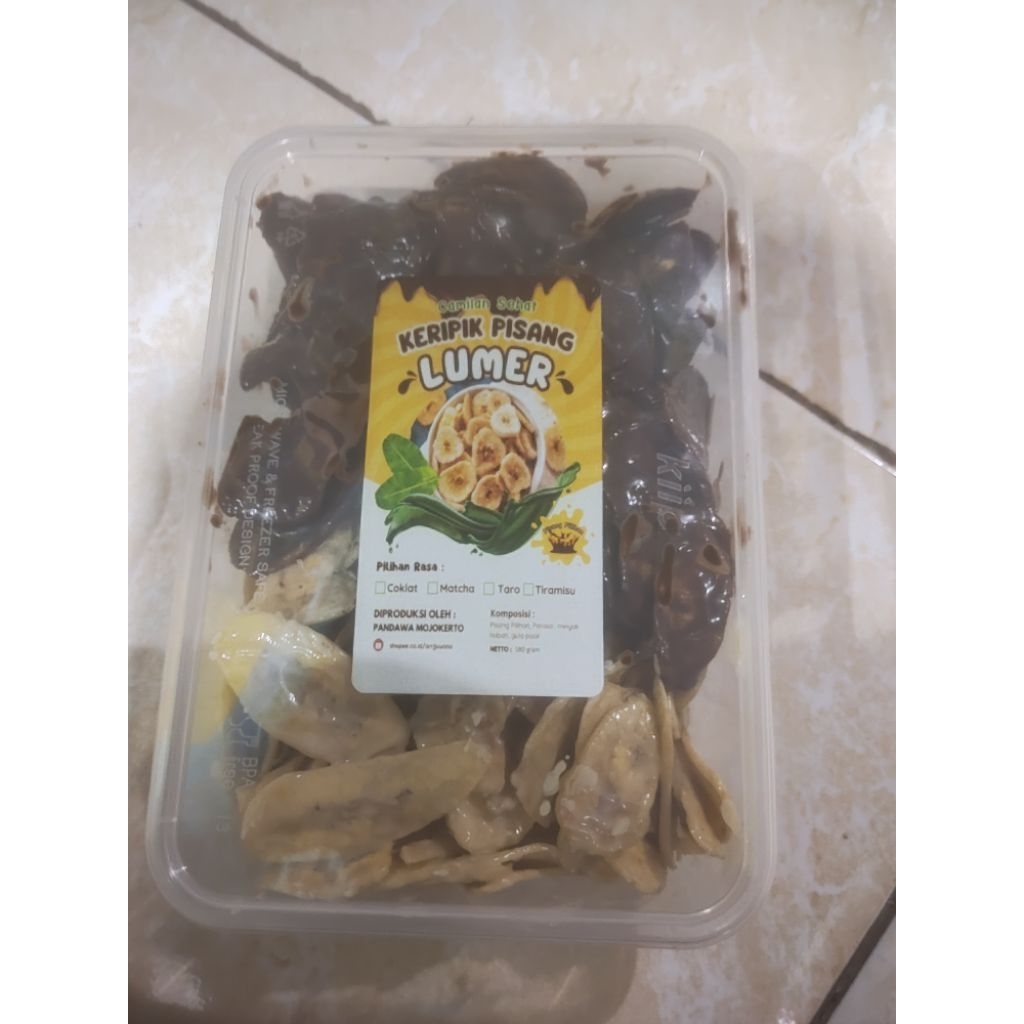 

Kripik pisang lumer satu pack dua rasa