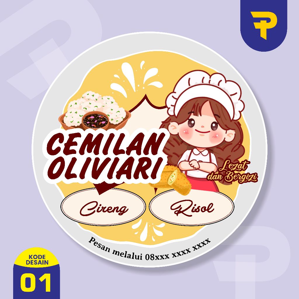 

stiker cemilan stiker label kemasan