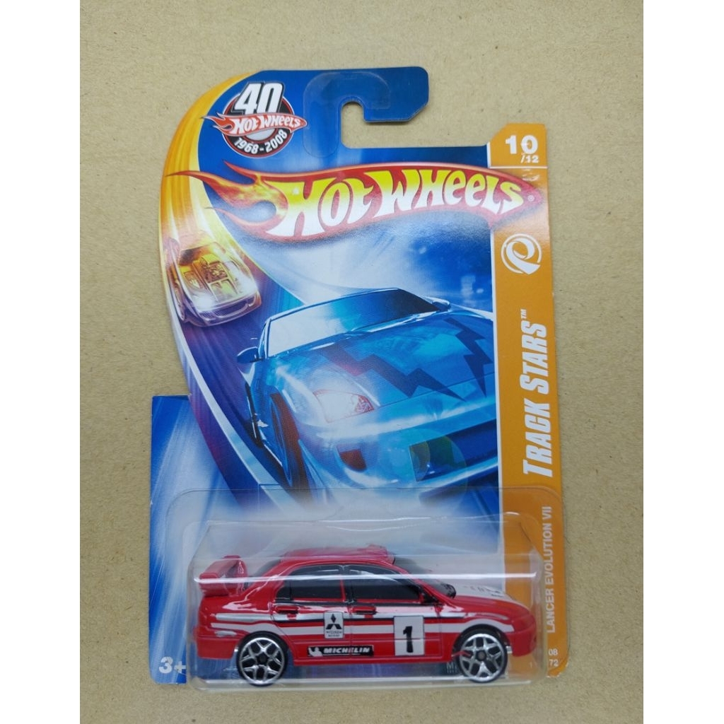 Hot Wheels MITSUBISHI LANCER EVOLUTION VII = 2008 Track Stars