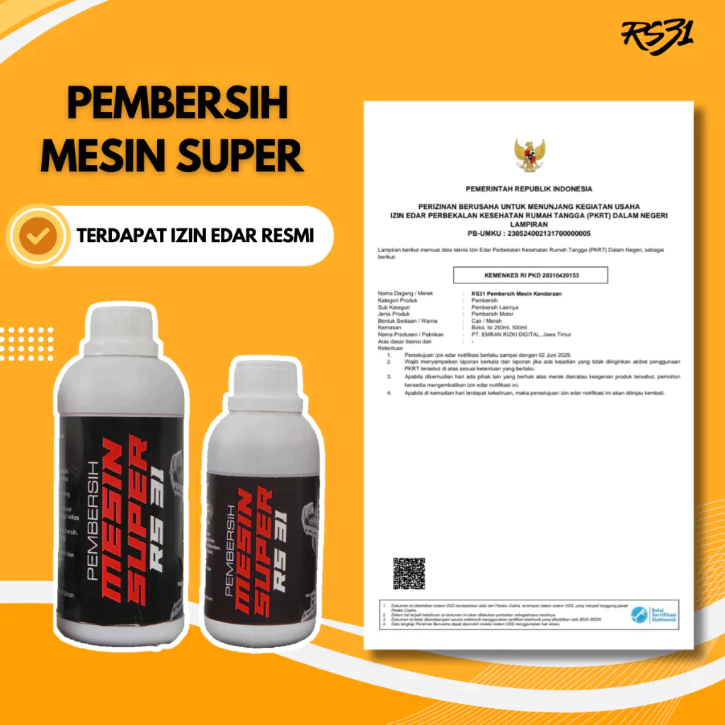 Kilau Holiday Rs31 Cairan Pembersih Mesin Super 500Ml Ampuh