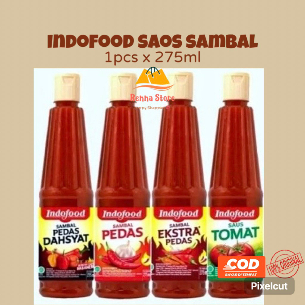 

2botol INDOFOOD Saos Sambal 275ml Extra Dahsyat Pedas Tomat